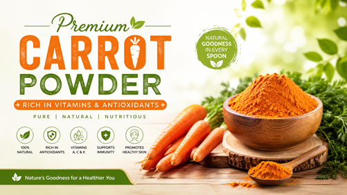 Premium Carrot Powder – Rich in Vitamins & Antioxidants
